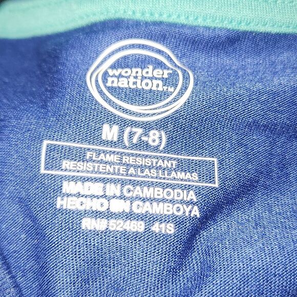 Wonder Nation Girls Long Sleeve Top and Wide Leg Pant Pajama Set, 2-Piece, SizeM - Picture 4 of 7